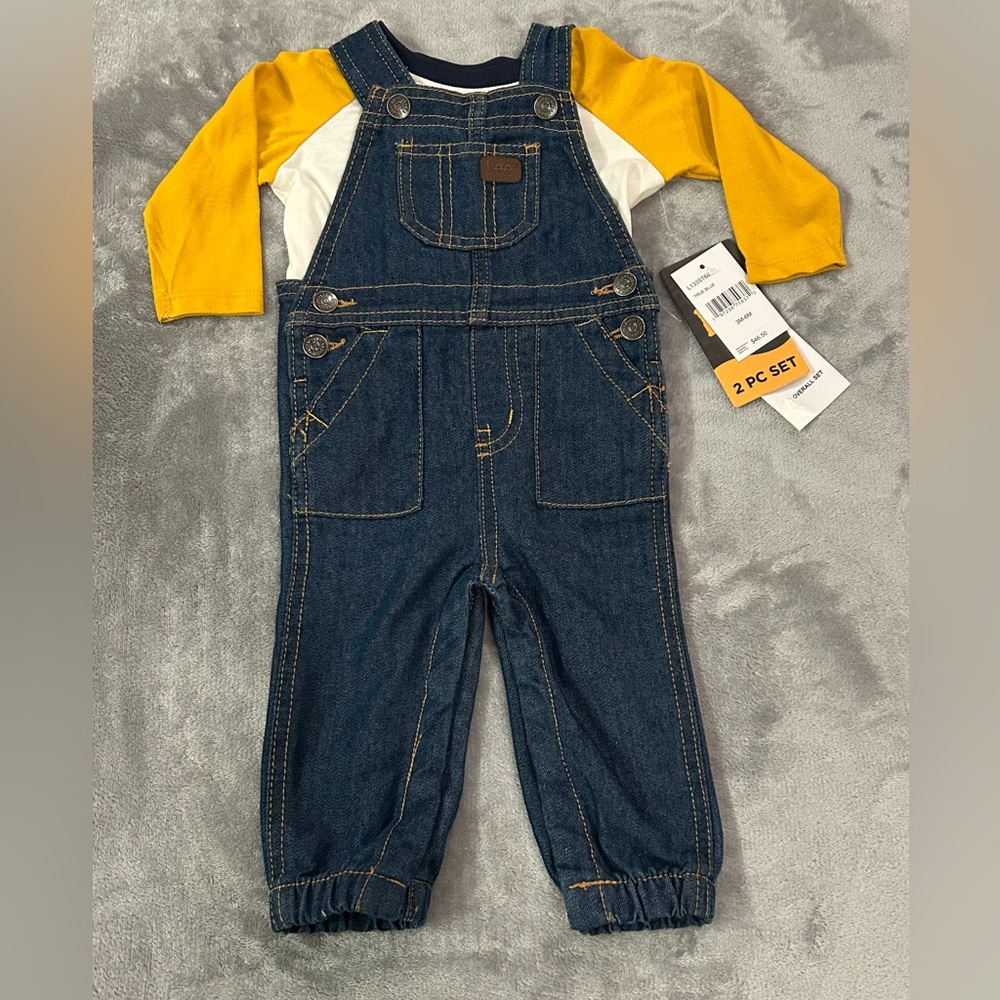Baby Infant Lee Overalls-shirt 2 piece set Size 3-6 months NWT
